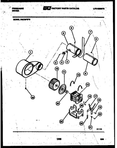 Motor and blower parts