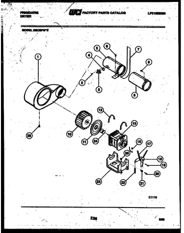 Motor and blower parts