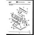 Frigidaire DGCSFL1 console and control parts diagram