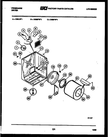 Cabinet and component parts
