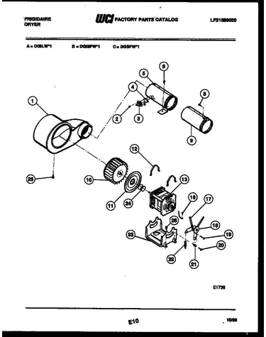 Motor and blower parts