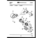 Frigidaire DGDFH1 motor and blower parts diagram
