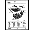Frigidaire DW3350W1 racks and trays diagram