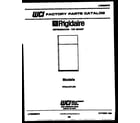 Frigidaire FPDA18TLH0 cover page diagram