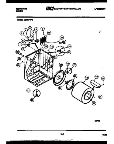 Cabinet and component parts