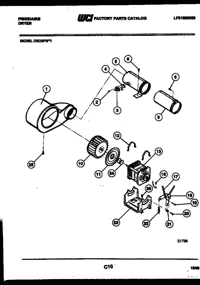 Motor and blower parts