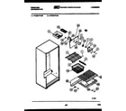 Frigidaire FPCE21TILW1 shelves and supports diagram