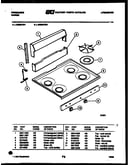 Backguard and cooktop parts