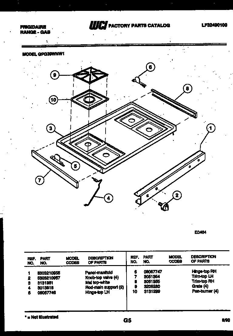 Cooktop parts
