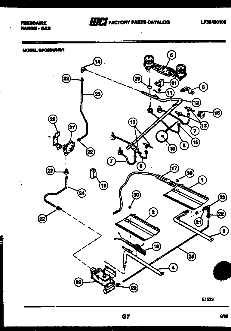 Burner, manifold and gas control