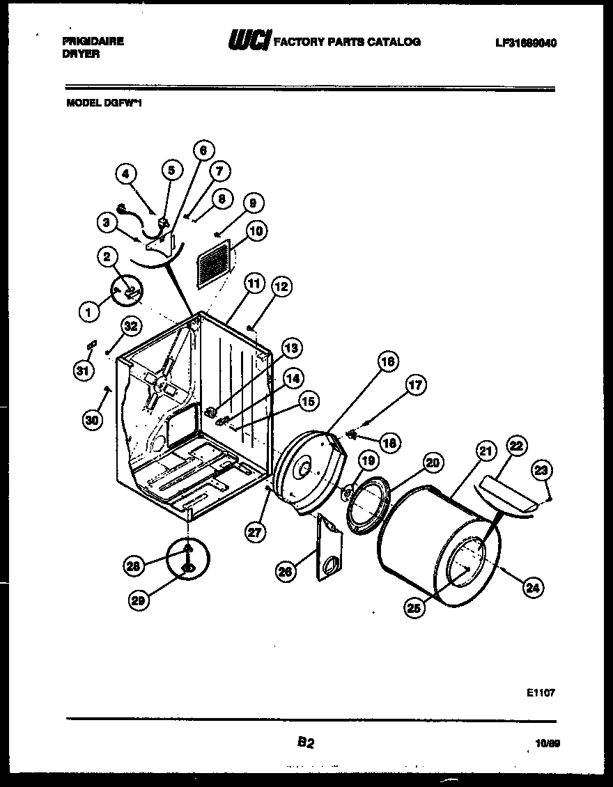 Cabinet and component parts