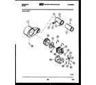 Frigidaire DGFW1 motor and blower parts diagram