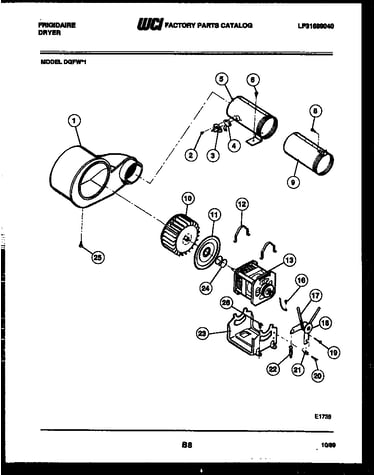 Motor and blower parts
