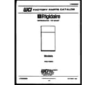 Frigidaire FPD17TIFH1 cover page diagram