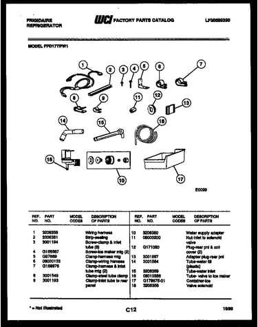 Ice maker installation parts