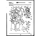 Frigidaire LCE441LW1 cabinet parts and heater diagram