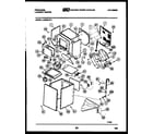 Frigidaire LCE462LW1 cabinet parts and heater diagram