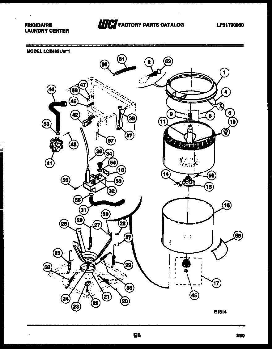 TUBS, WATER VALVE AND LID SWITCH