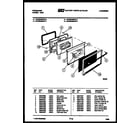 Frigidaire GPM638BDW8 lower oven door parts diagram