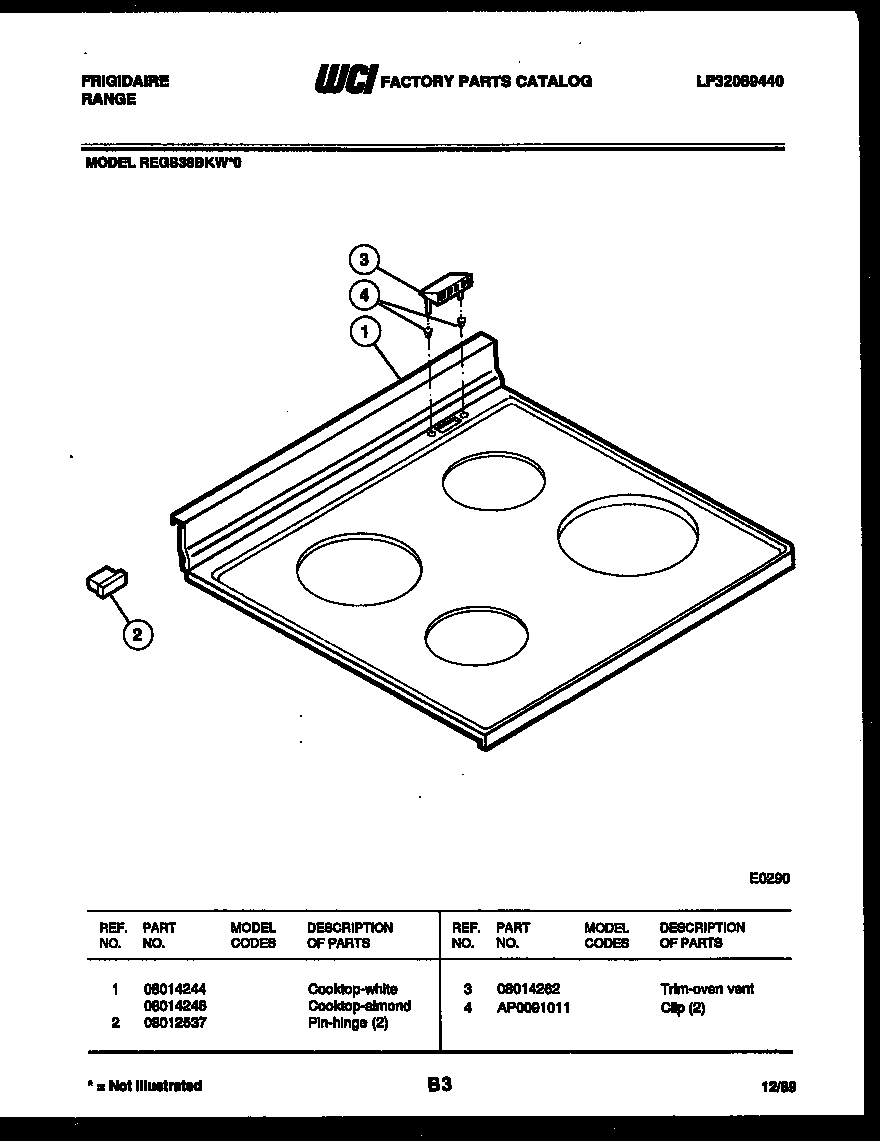 Cooktop parts