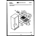 Frigidaire FPCE21TIFA2 shelves and supports diagram