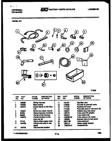 Ice maker installation parts