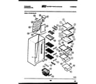 Frigidaire FPCE24VWLL0 shelves and supports diagram