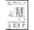 Frigidaire FCDWF135E1 system and automatic defrost parts diagram
