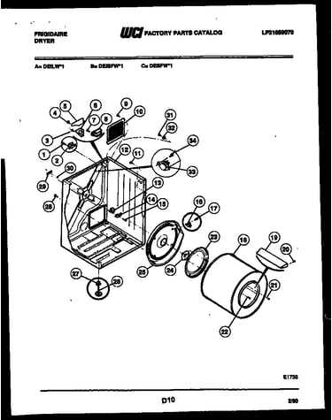 Cabinet and component parts