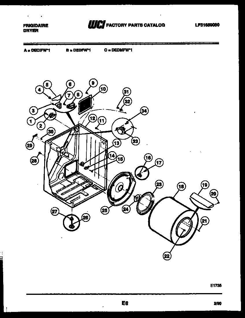 Cabinet and component parts