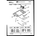 Frigidaire R433MEM3 cooktop and broiler parts diagram