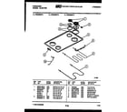 Frigidaire RE433MDB3 cooktop and broiler parts diagram