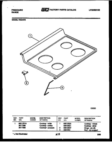 Cooktop parts