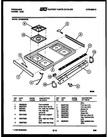 Cooktop parts