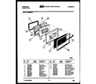 Frigidaire GPM638BDW9 lower oven door parts diagram