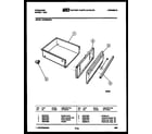 Frigidaire GPM638BDW9 drawer parts diagram