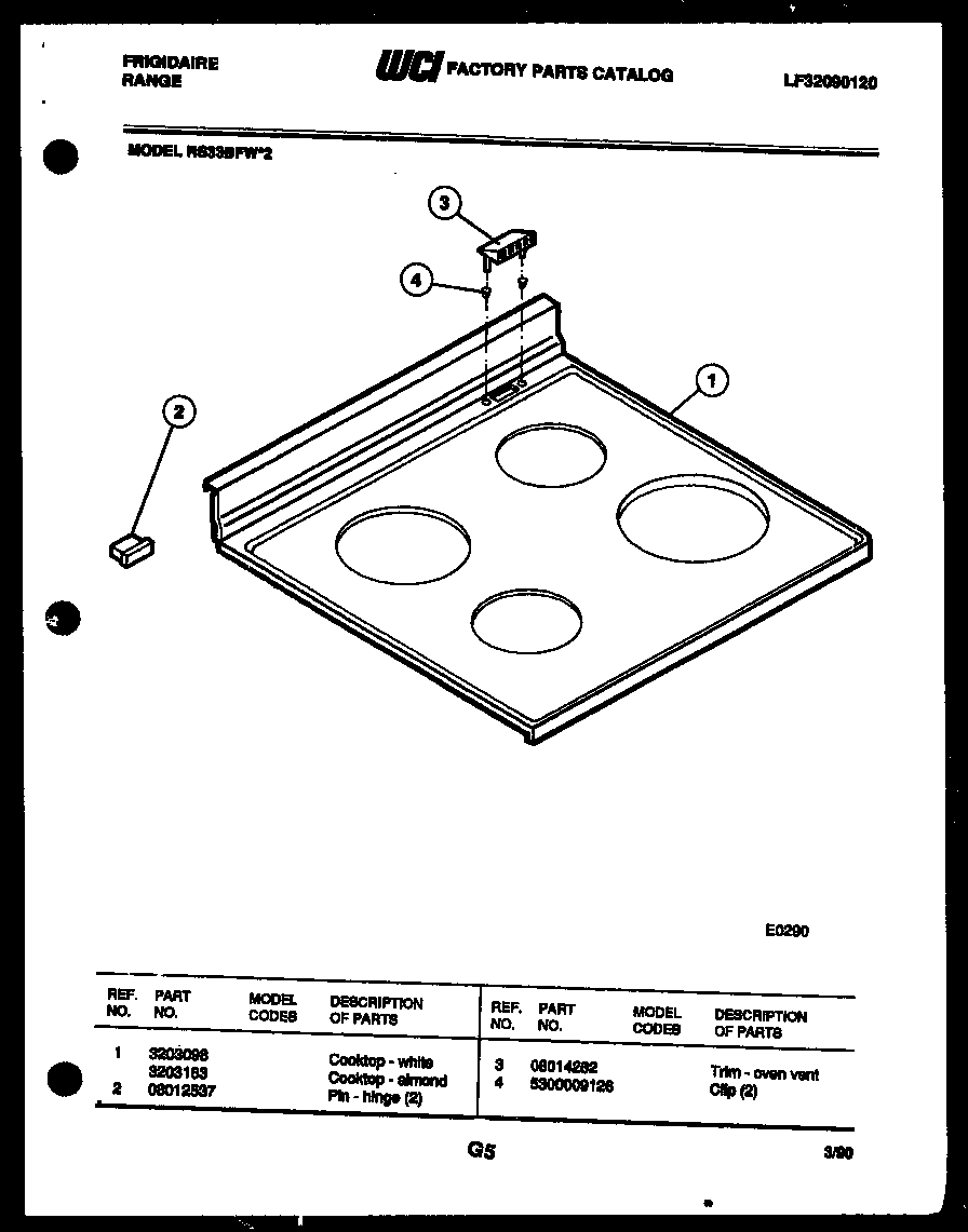 Cooktop parts