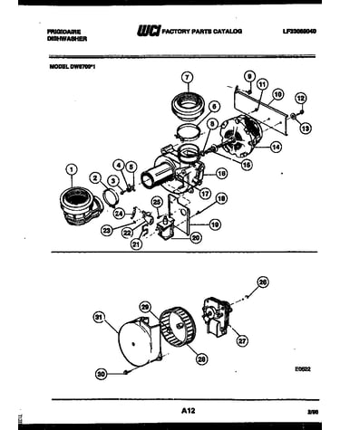 Motor pump, power dry and parts