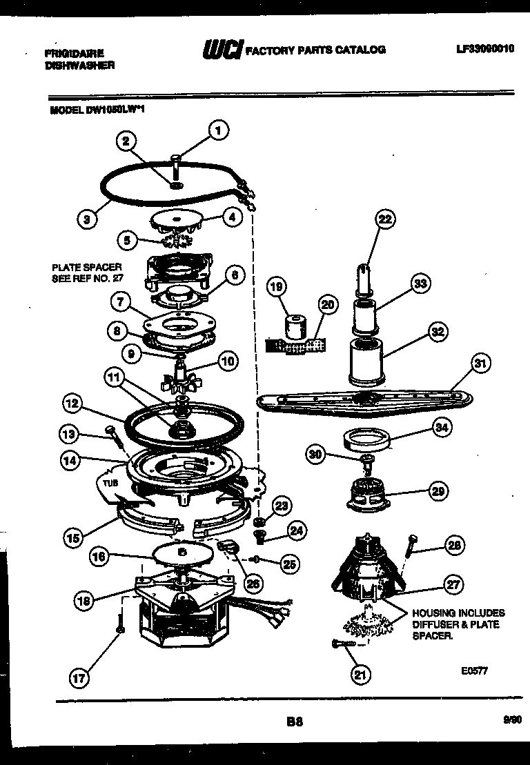 Motor pump parts