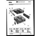 Frigidaire DW1050LW1 racks and trays diagram