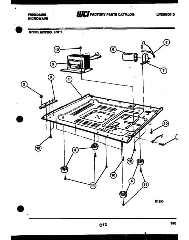 Base plate, transformer and capacitor
