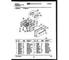 Frigidaire REM77BLB1 lower oven door parts diagram