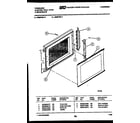 Frigidaire REM77BLB1 upper oven door parts diagram
