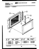Upper oven door parts
