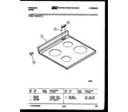 Frigidaire RES36BFW2 cooktop parts diagram