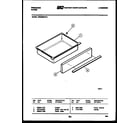 Frigidaire RES36BFL2 drawer parts diagram