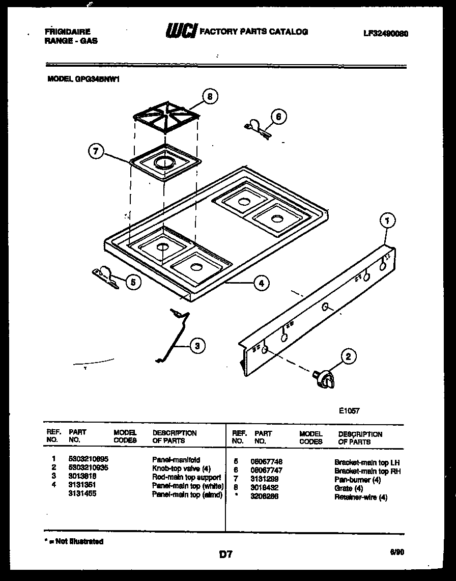 Cooktop parts