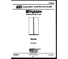 Frigidaire FPD19VFH1 front cover diagram