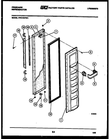 Freezer door parts