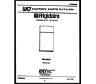 Frigidaire FPI14TLH1 cover page diagram